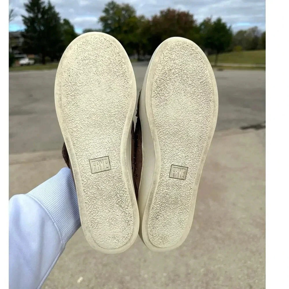 Frye Women's Velcro Slip On Nina Stud Slip Suede Sneakers in Dusty Rose Size 7.5 - Picture 6 of 11